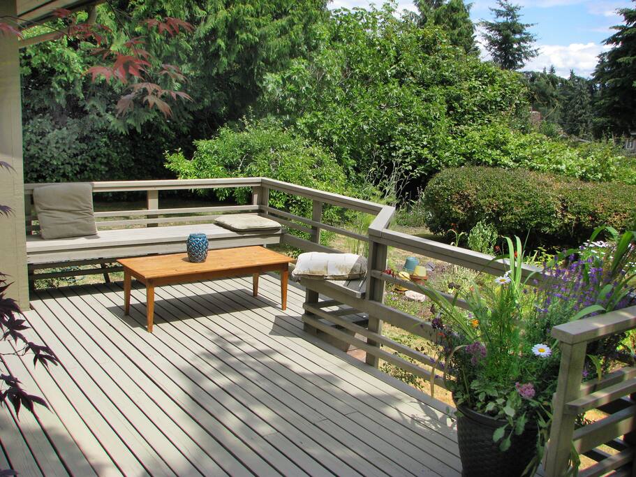Sunny southeast facing deck