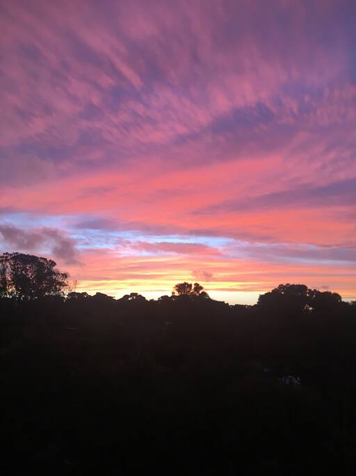 An example of sunsets viewed from the balcony.
