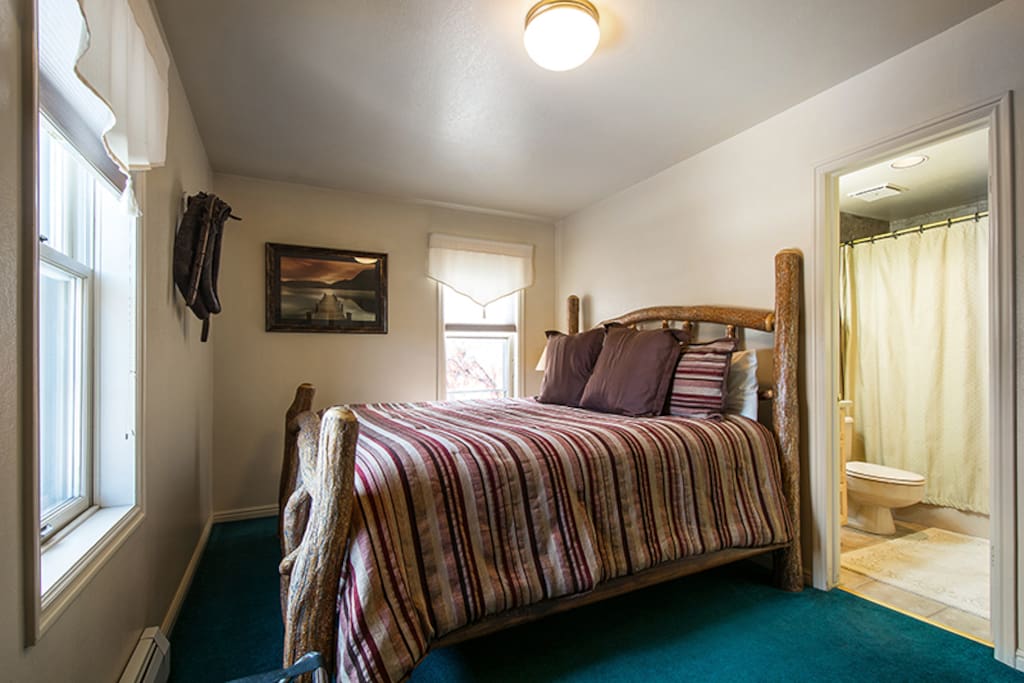 King size bed in first bedroom