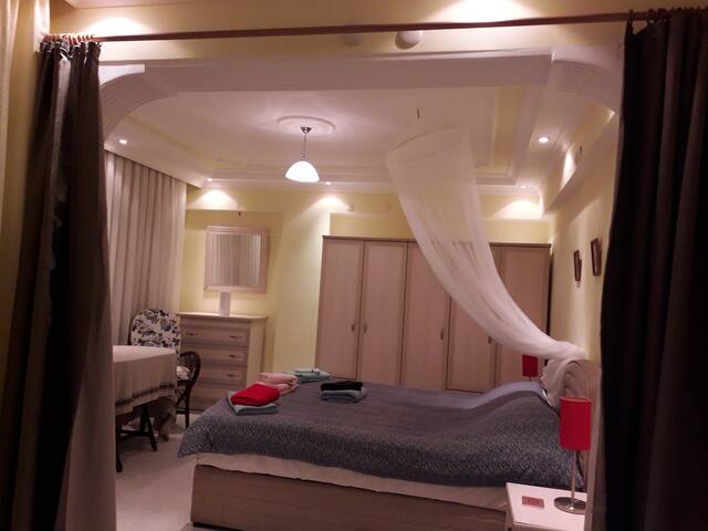 Sleeps 4. Luxury Bedroom. Altinkum. Didim. Turkey.