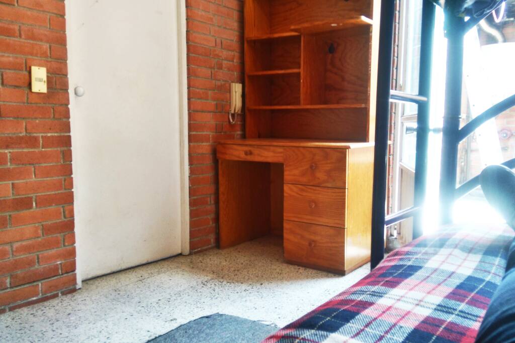 vista de la cama,