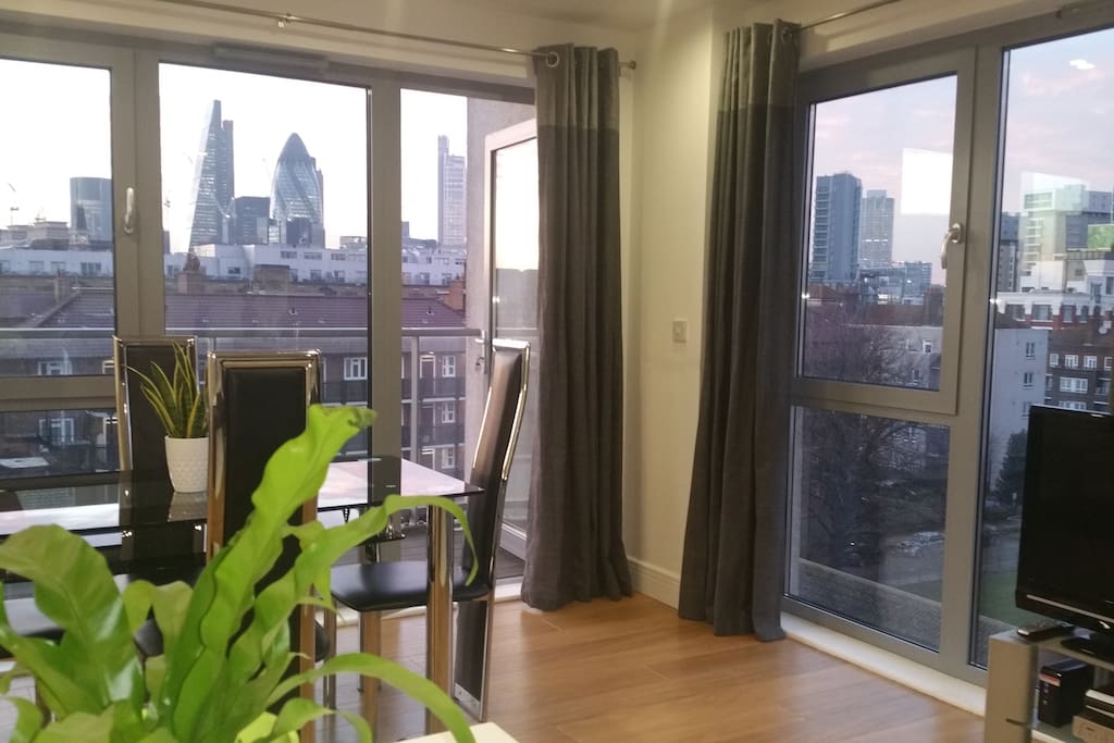 Breathtaking view of city of London from your living room