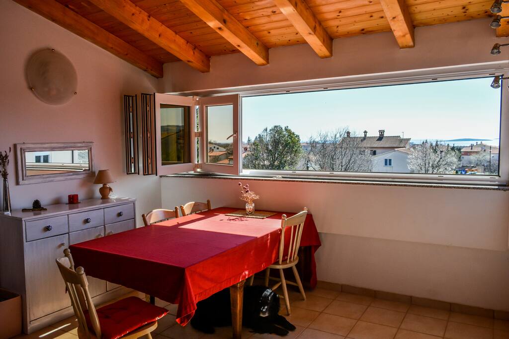 Dining-room with a view.
