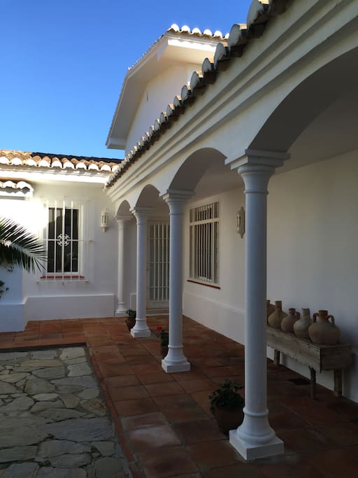 Spanish style front entrance.