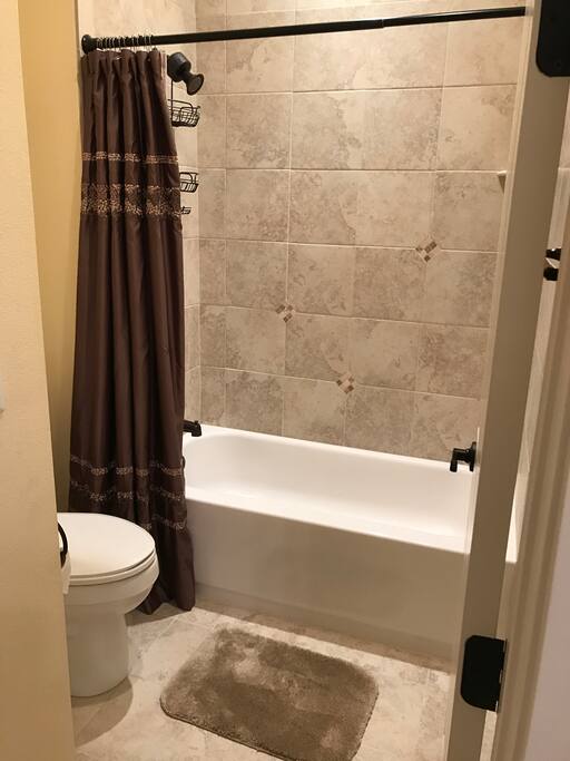 Full private bath with shower.