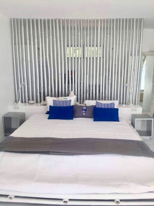 Freshly clean and pressed sheets for the couples