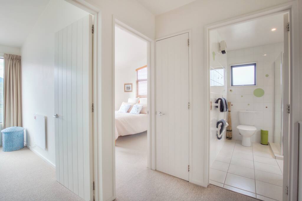 Upper level offers two guest bedroom and main bathroom.