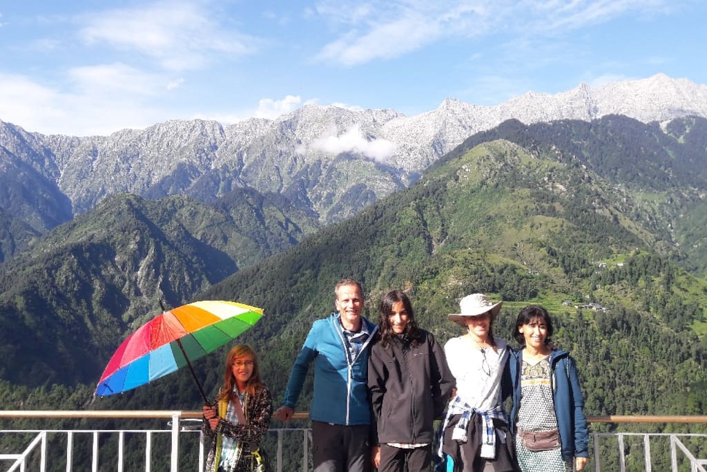 Happy family photo in the terrace / balcony !