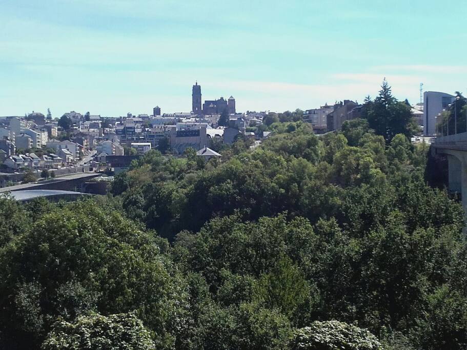 Vue sur le centre ville de Rodez depuis le quartier