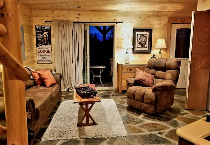 Lower-Level  sebule/eneo la mchezo na televisheni kubwa ya gorofa, meza ya mpira wa foos/michezo- milango ya chini , iliyofungwa kikamilifu na siti na lango la kutoka.