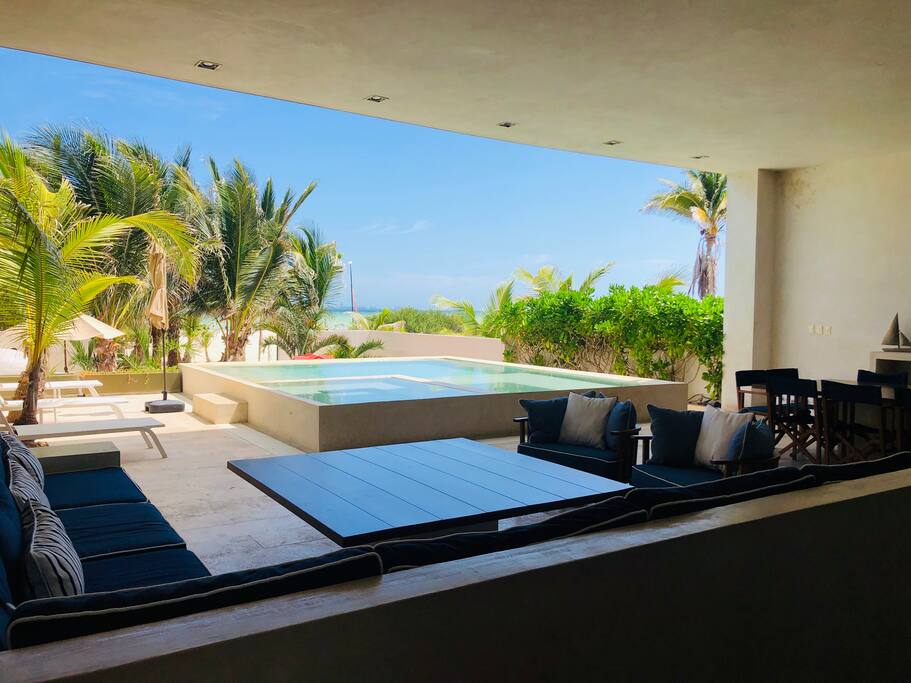 Vacation Home at the Beach Houses for Rent in Progreso, Yucatán, Mexico