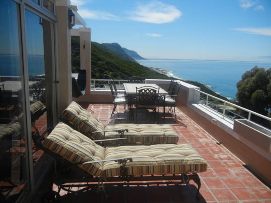 Amazing view of False Bay from the patio