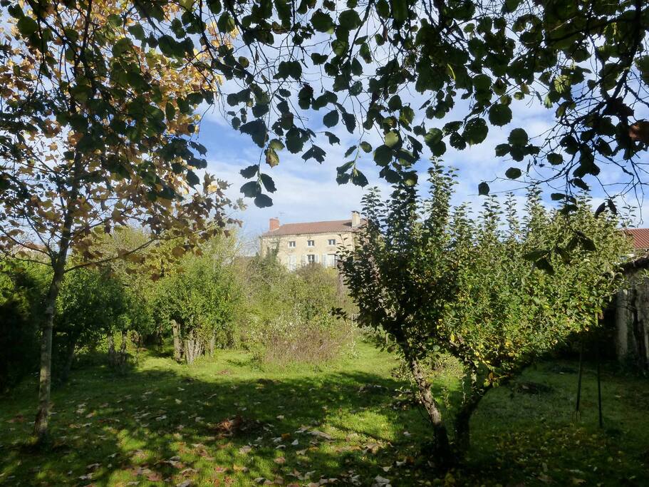 Vue de la maison depuis le fond du jardin