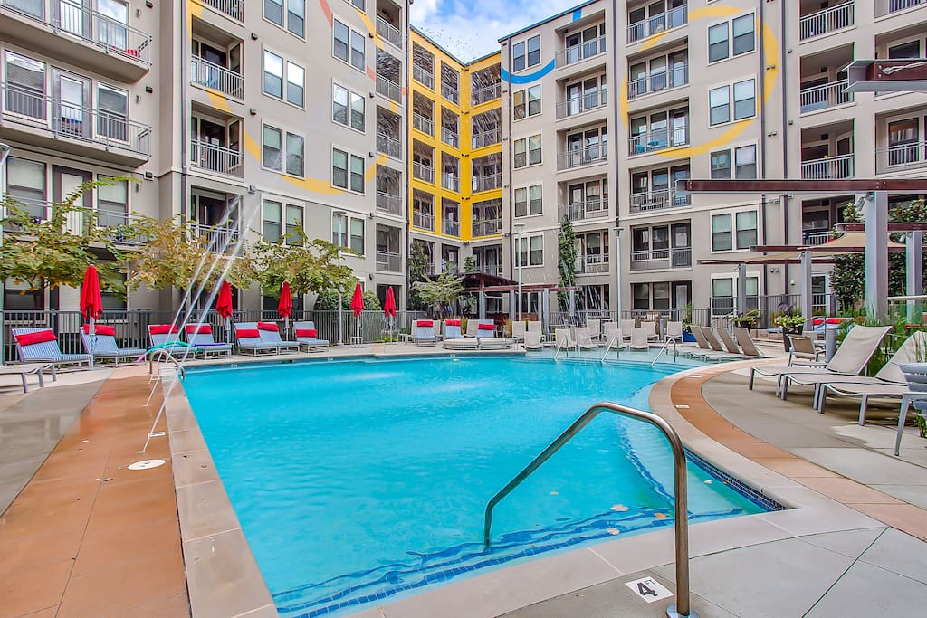 Impress your friends and family with the gorgeous pool and fountain with cabanas and luxury outdoor lounging areas!