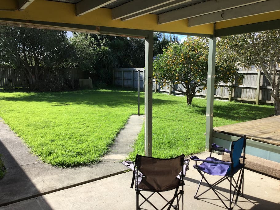 Big covered outside area and uncovered deck