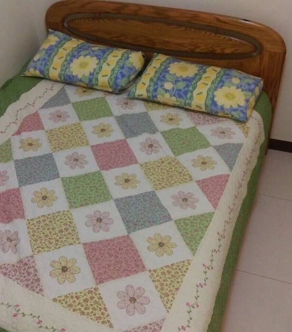 Queen size bed for two people