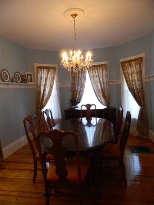 Dining Room, Tables expands to seat 8. Game room serves to seat over flow.