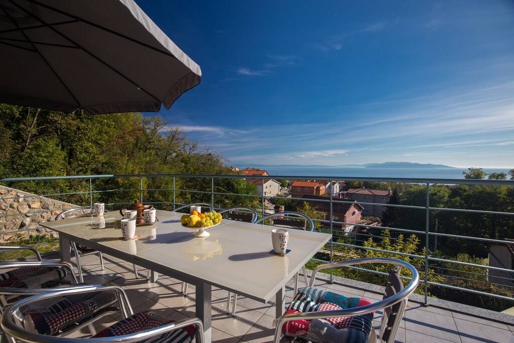 Terrace with furniture