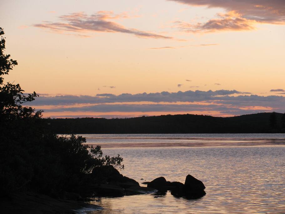 Sunset view from our dock