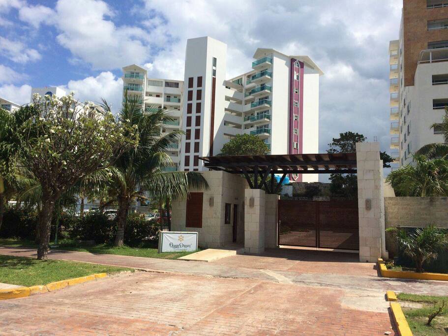 Front Gate entrance to condo building