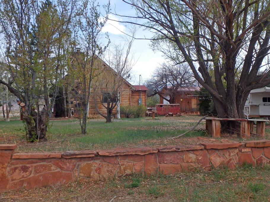 North street view of backyard