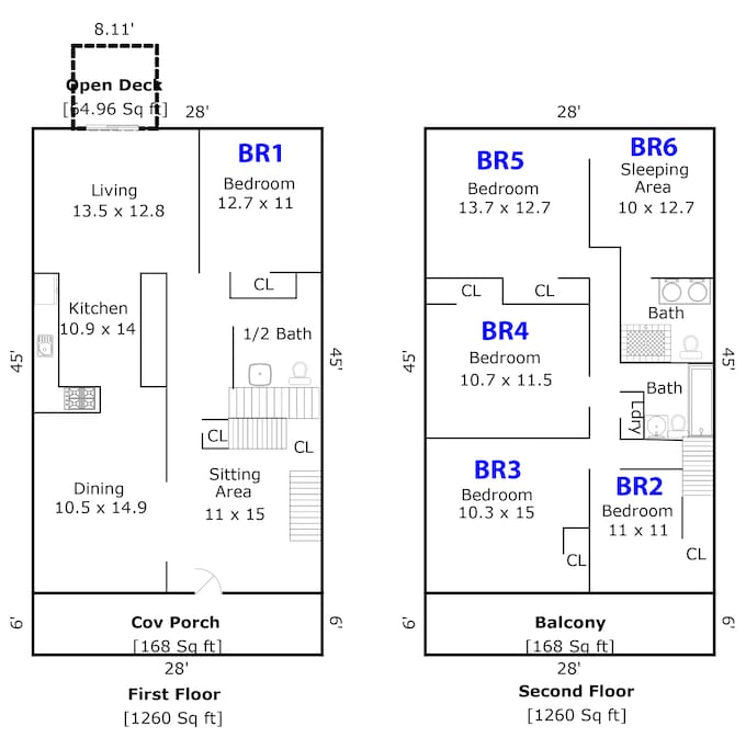 Overview - please note BR6 is entered through BR5, separated by privacy curtain.