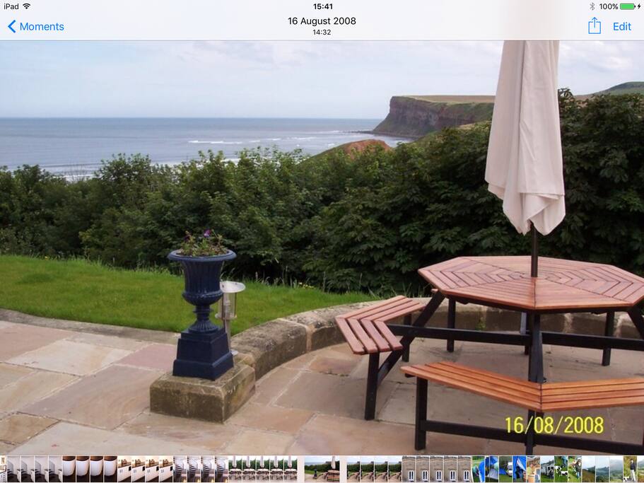view from outdoor seating area