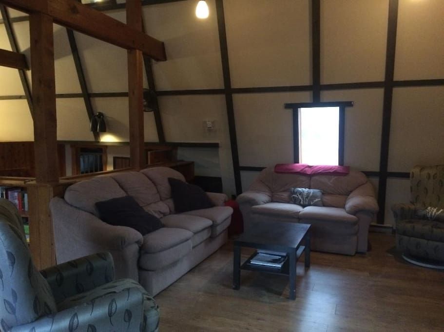 Lots of cozy seating. Perfect for relaxing and socializing.