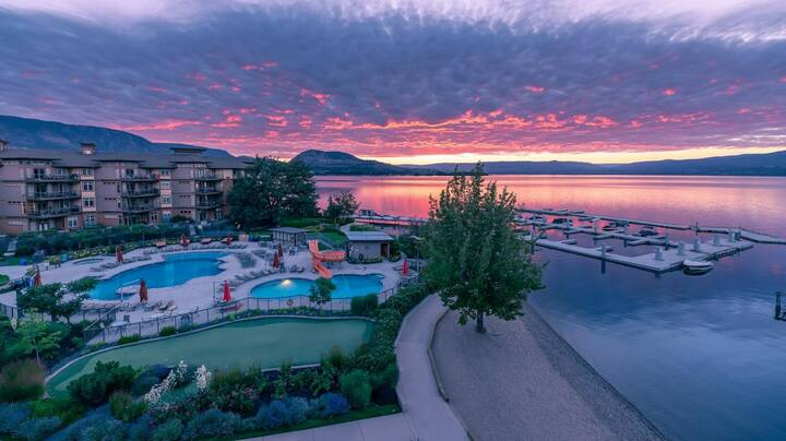 Year round hot tub and seasonal pool