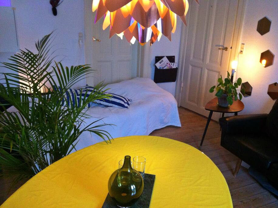 Sit and plan your visit or further travel at the table, while relaxing.