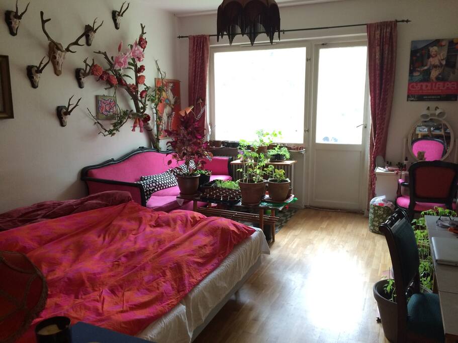My bedroom and entrance to balcony.