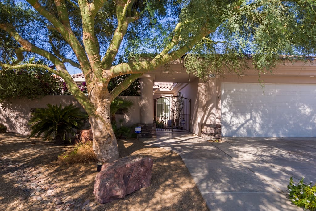 Beautiful Shaded front hard. Plenty of parking.