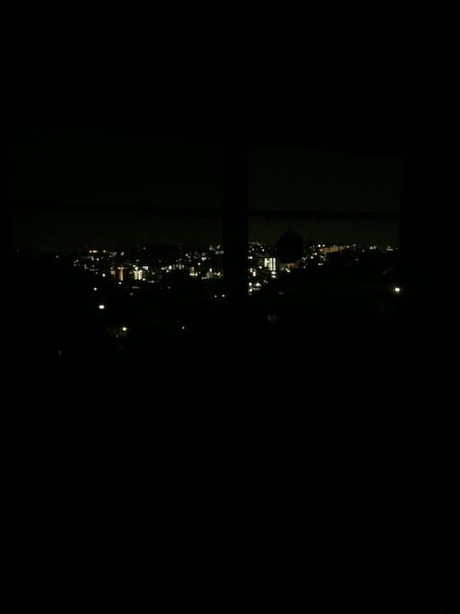 You can see a good night view from my place! It' not good looking this pic tho.( ̄O ̄;)