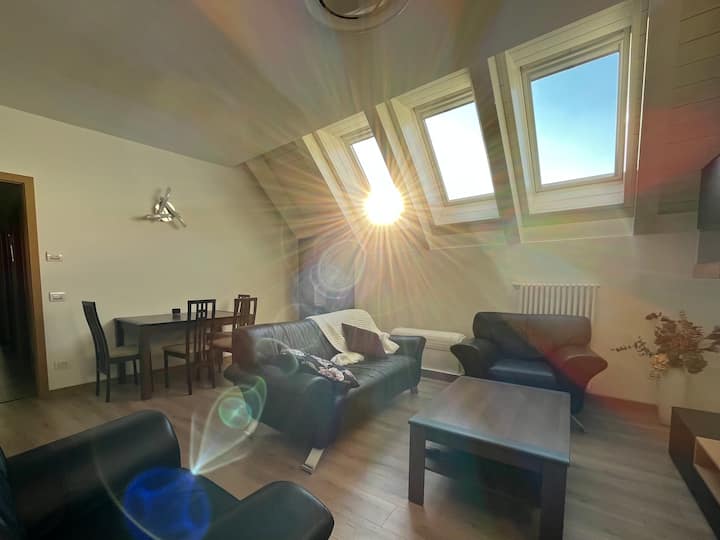 2-Bedroom Apt + Parking in Heart of Trnava