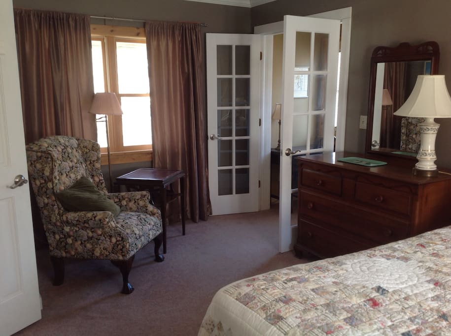 Unpack if you like, and get away from it all in a comfy reading chair.