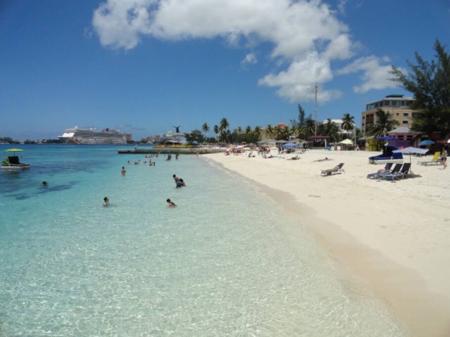 Junkanoo Beach 3/4 of a mile away!