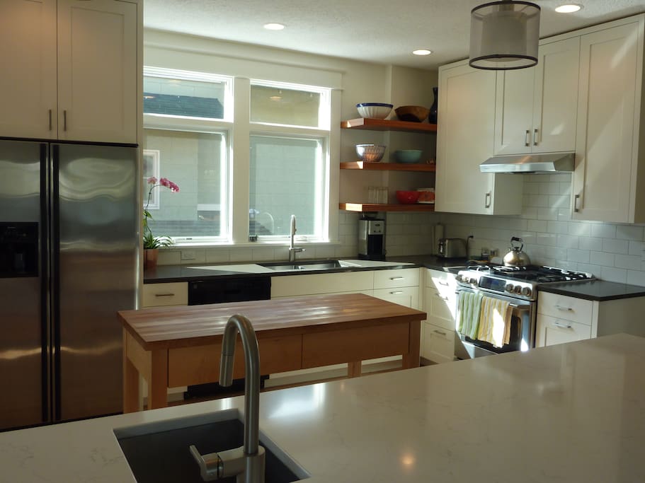 Newly remodeled modern kitchen for making great meals or just a good cup of coffee