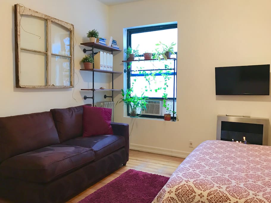Cozy spacious bedroom with your own TV and couch