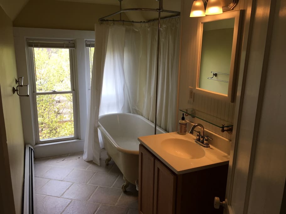 Private bath with a view!