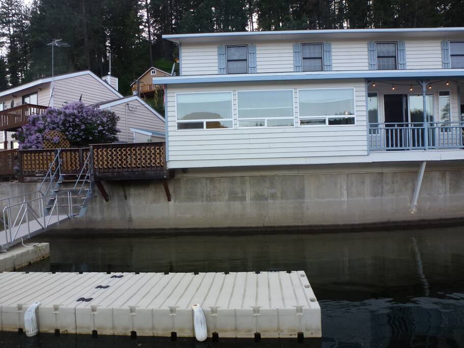 Fish off the front porch or sunbath on the dock
