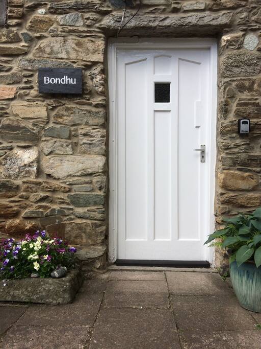 Back door with key safe