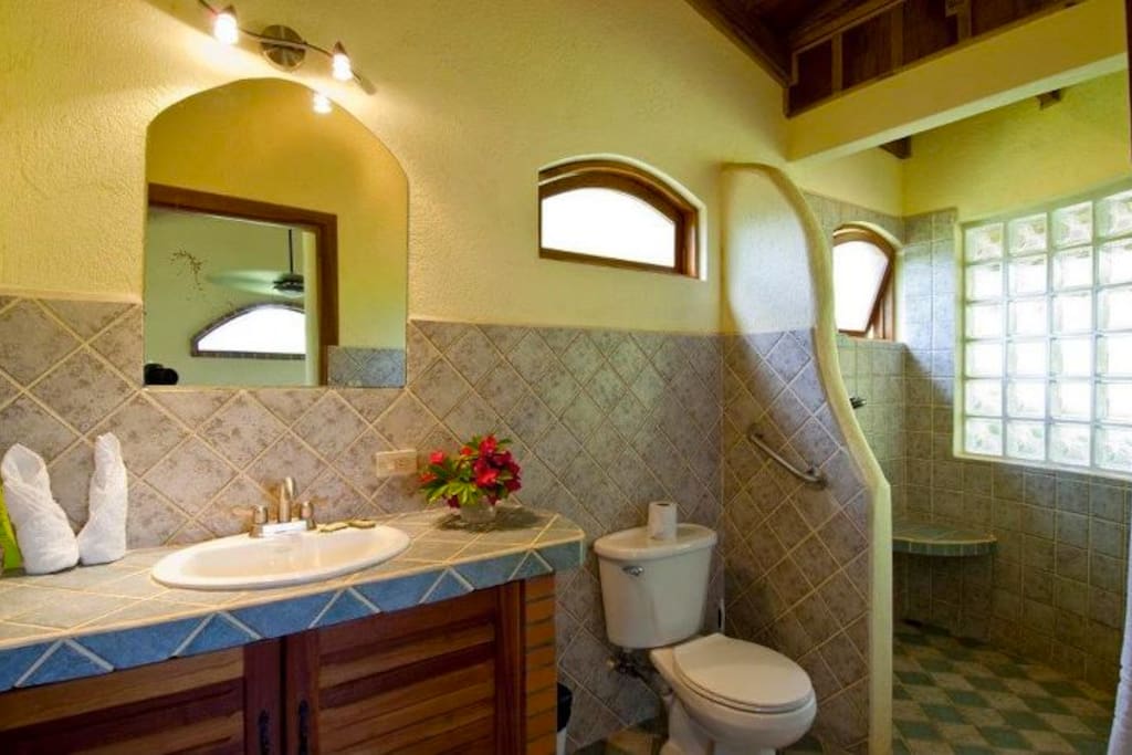 The beautiful bathroom of the Villa.
