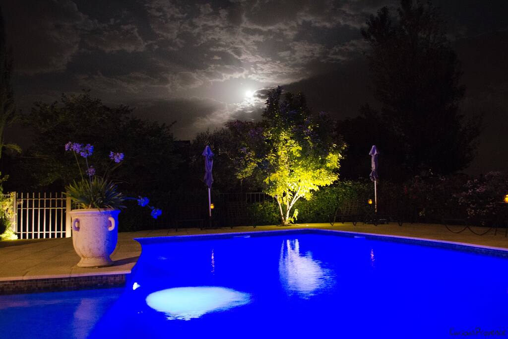 Pool at night