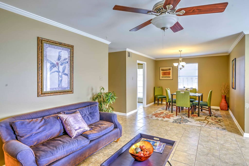 The duplex offers modern amenities and comfortable furnishings to return to after your daily adventures.