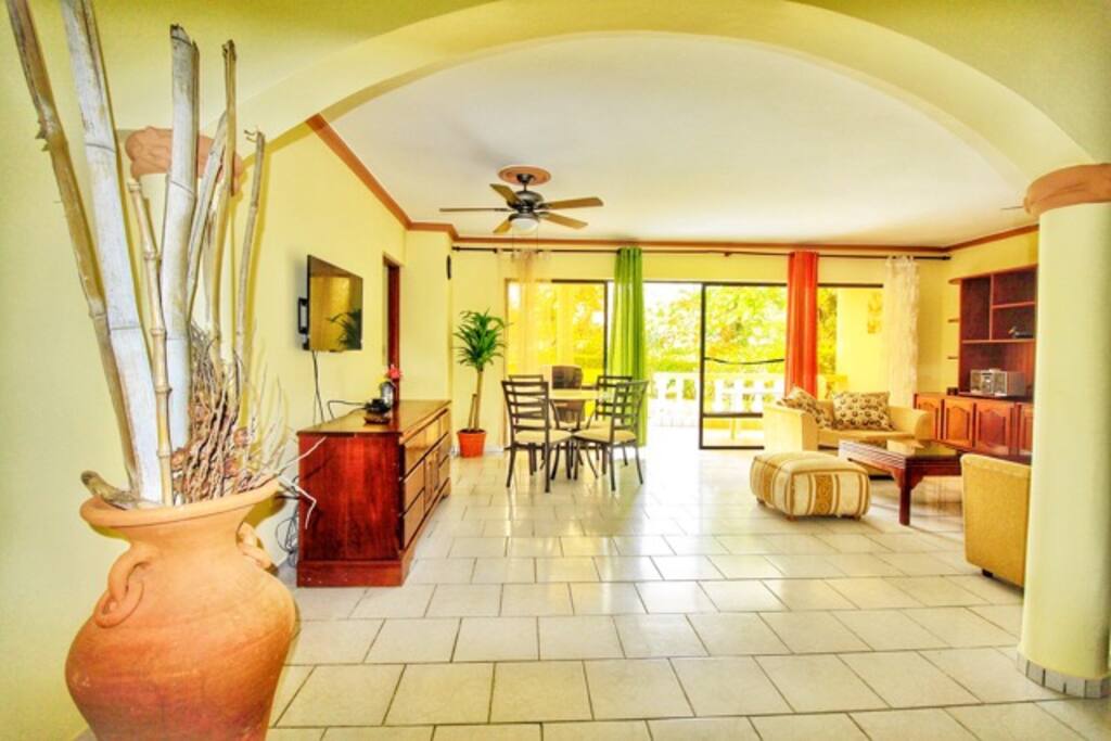 This wide open space leads to the shaded breakfast patio. A perfect spot to enjoy a morning coffee and feel the sea breeze.