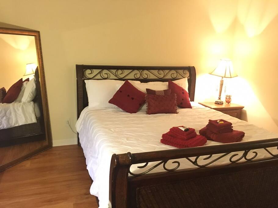 King bed .