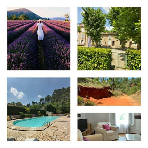superbe appartement en résidence avec piscine dans le Luberon au pied du colorado provencal