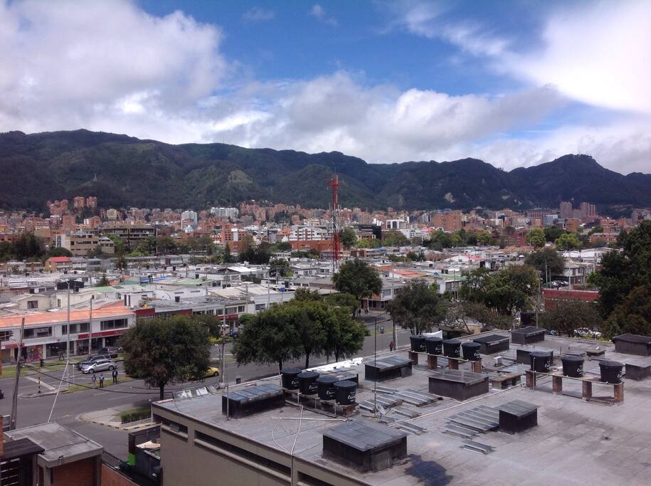 Great view of the city and the mountains