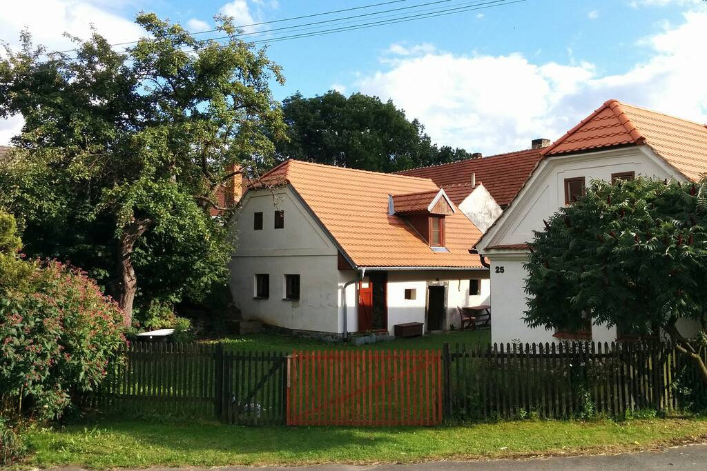 The newly reconstructed cottage - original shed and hayloft