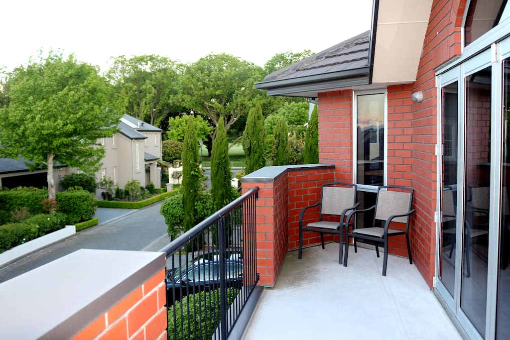 Balcony view toward Hagley Park and walking route to City Centre